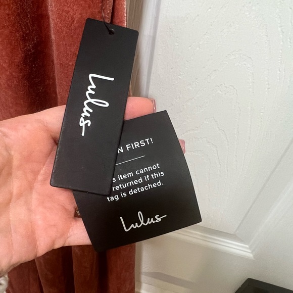 Lulus mauve velvet faux-wrap maxi dress - Picture 5 of 6